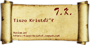 Tiszo Kristóf névjegykártya
